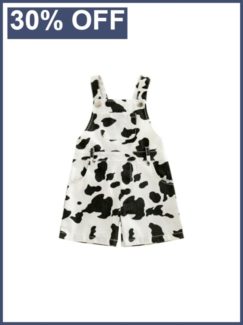 Toddler Western Cow Print Overalls Cowgirl Outfit